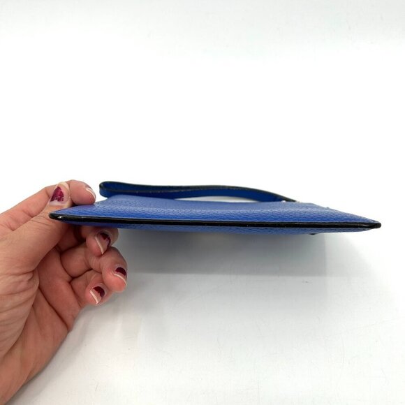KATE SPADE Blue Cobble Hill Pebbled Leather Clutch Wristlet Purse Bag - Picture 5 of 9